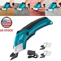 Electric Scissors With 2 Blades Cordless Power Fabric Leather Cardboard ... - $100.99