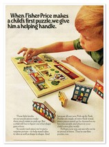 Fisher-Price Pick-Up &amp; Peek Puzzles Vintage 1972 Full-Page Magazine Toy Ad - $9.70