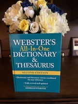 Webster&#39;s All-in-One Dictionary &amp; Thesaurus Second Edition New - £25.96 GBP