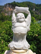Laughing buddha statue Happy Buddha Garden Buddha Handmade statue figurines - £1,477.56 GBP