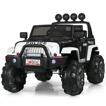 12V Kids Ride On Truck with Remote Control and Double Magnetic Door-Black &amp; Whi - £267.59 GBP