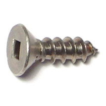 #12 x 3/4&quot; 18-8 Stainless Square Drive Flat Head Sheet Metal Screws (18 pcs.) - $14.20