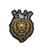 Gold Lion with Silver Crown Embroidered Patch Iron On. Size: 3.5 X 4.8 i... - $131.71 MXN
