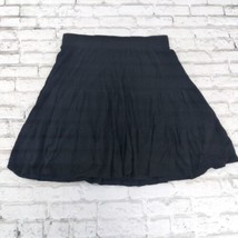 Loft Skirt Womens Small Black Ruffle Tiered Cotton Pull On Short Skirt - £14.38 GBP