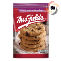 6x Packs Mrs Fields Oatmeal Raisin With Walnuts Flavor Chewy Cookies | 2.1oz - £12.57 GBP