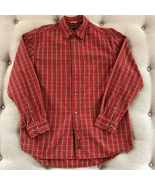 Timberland Button Down Collar Shirt Rust Plaid M - $25.20