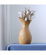 Handmade Walnut Wood Vase, Rustic Modern Minimalist Design, Wood Decorat... - $160.00