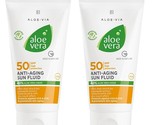 2 x LR Aloe Vera Anti-Aging Sun Fluid 50 SPF 1.69oz - 50ml High Protecti... - £54.47 GBP