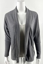 Prana Sweatshirt Top Sz S Gray Dolman Sleeve Pockets Open Front Athletic... - £27.09 GBP