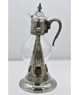Vintage Silver Plated Tilting Coffee/Tea Carafe Art Deco W/ Warmer - $59.00