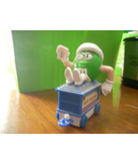 figurine green M &amp; M on a train car - $10.00