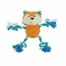 Dog Toys Tuggers Plush Rope Limbs Ball Center Choose Fox Raccoon or Moose 7 3/4&quot; - £8.90 GBP