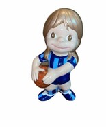 VTG Atlantic Mold Ceramic Smiling Girl Big Basketball Player 10 inch. - €25,93 EUR