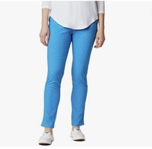 Columbia Womens Bonehead Stretch Pant Azure Blue Swiss Dot 4 New - $39.55