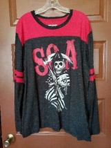 Sons of Anarchy Raglan Regular Fit T-Shirt Men&#39;s 2XL Red Black Graphic P... - $19.80