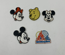 Lot of 5 Vintage Walt Disney Magnets Mickey, Minnie, Pooh - $13.06