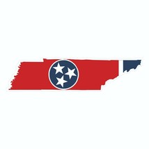 Tennessee State Map Outline with Flag Sticker, Decal, Vacation Sticker - $3.59+