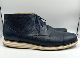 Cole Haan Mens Original Grand.OS Chukka Leather Boot C23717 Blue Size 13 READ - £22.83 GBP