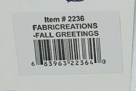 FabriCreations 2236 Fall Greetings Fabric Owl Sculpted Appliqued Embroidered image 7