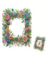 Floral Picture Frame And Stand Acrylic Diamond Painting Art COPLETED, SE... - $29.77 CAD