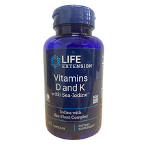 Life Extension Vitamins D and K with Sea-Iodine, 60 Capsules - £15.52 GBP
