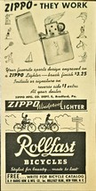 Zippo They Work Windproof Lighter Brush Finish1948 Vintage Print Ad - $151.61 MXN