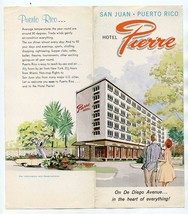 Hotel Pierre Brochure San Juan Puerto Rico 1960&#39;s - $18.81