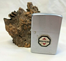 1950's Chrome Zippo Lighter Koppers Rail Road Supplier Smoking Camping Accessory - $149.95