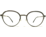 Warby Parker Eyeglasses Frames WHITAKER 3553 Clear Gray Silver Round 49-... - $74.67