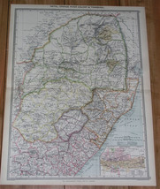 1908 Antique Map Natal Orange River Colony Transvaal Johannesburg / South Africa - £21.90 GBP