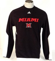 Adidas ClimaWarm Miami Heat Sideline Long Sleeve Fleece Crew Neck Shirt Mens NWT - £58.57 GBP