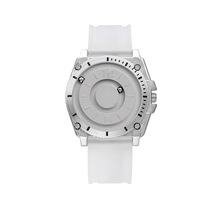 Magnetic watch mechanical chronograph men&#39;s watch rubber strap sports mi... - £0.00 GBP+
