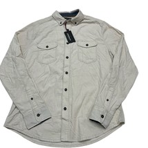 Jeremiah Shirt Mens M Corduroy Button Down Beige Tan Gorpcore Outdoor Ca... - $506.38 MXN