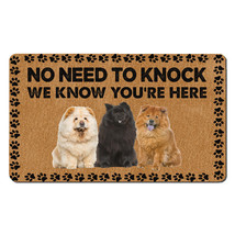 Funny Chow Chow Dog Outdoor Doormat No Need To Knock Mat Gift For Dogs Pet Lover - £31.16 GBP