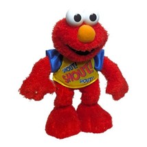 Vtg Sesame Street Workshop Fisher Price 14&quot; Elmo Shout Plush Dance Sing ... - $14.84