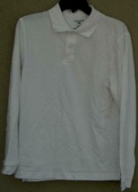 Dockers Boys Plain Polo Shirt - Long Sleeve - White - 14-16 Husky - BRAND NEW - £15.63 GBP