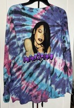 AAliyah T-Shirt Tie Dye Size XL Long Sleeve Pink Blue &amp; Purple NWT - $21.46