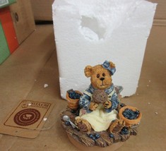 NOS Boyds Bears Muffin B Bluebeary 651216YC Large Decorative Candle Topper - £28.56 GBP