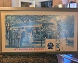 Pabst Blue Ribbon Vintage LARGE Framed Picture Sign Roanoke Transit Company - £275.19 GBP