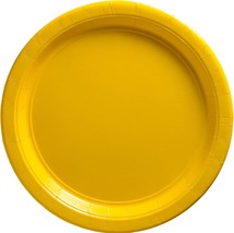 Amscan Big Party Pack Paper Dinner Plates 9-Inch, 50/Pkg, Sunshine Yellow - £17.63 GBP