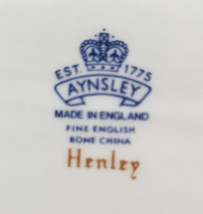 Aynsley Henley Oval Serving Platter 13 5/8&quot; Blue Stamp Vintage Floral Go... - £70.79 GBP