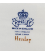 Aynsley Henley Oval Serving Platter 13 5/8&quot; Blue Stamp Vintage Floral Go... - £69.80 GBP