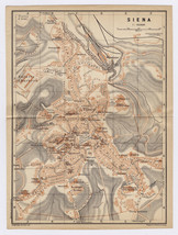 1904 Original Antique City Map Of Siena / Tuscany / Italy - £21.37 GBP