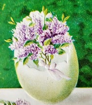 Easter Greeting 1900-10s Postcard Embossed Purple Lilac Egg GMA PCBG6D - $19.99