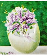 Easter Greeting 1900-10s Postcard Embossed Purple Lilac Egg GMA PCBG6D - £15.71 GBP