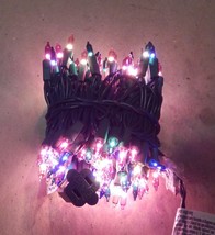 100 Mini Lights Christmas Green String Santa&#39;s Galaxy NIB Indoor/Outdoor... - $6.89
