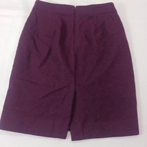 J Crew The Pencil Skirt Women's Purple/Wine Wool Blend Rear Zipper Size 00 image 11