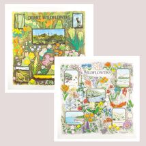 Wildflowers Bandanna 2-Pack Bundle Desert Meadow Poppy Lily Lupine Natur... - $18.03