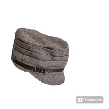 Nine West Women&#39;s Newsboy Hat Wool Blend Cap Brown Tweed Cabbie Pageboy ... - $16.81