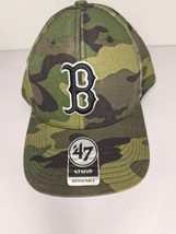 Boston Red Sox &#39;47 Brand Camo Trucker Mens Snapback Hat Baseball Cap MLB... - $35.52